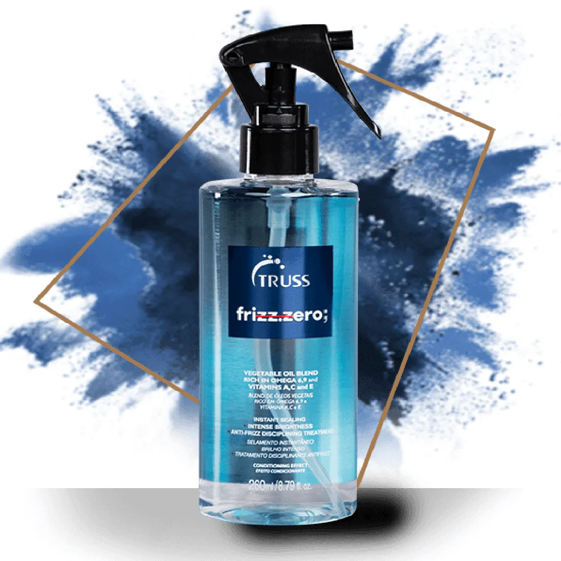 Controla el frizz y mantiene el cabello liso y brillante.