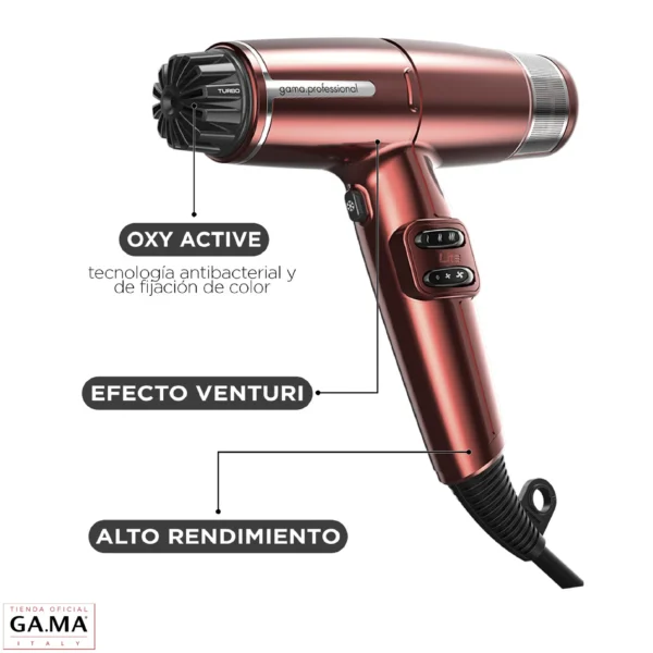 Secador Gama IQ Lite Rojo: Ligero, Potente y Profesional - Imagen 2