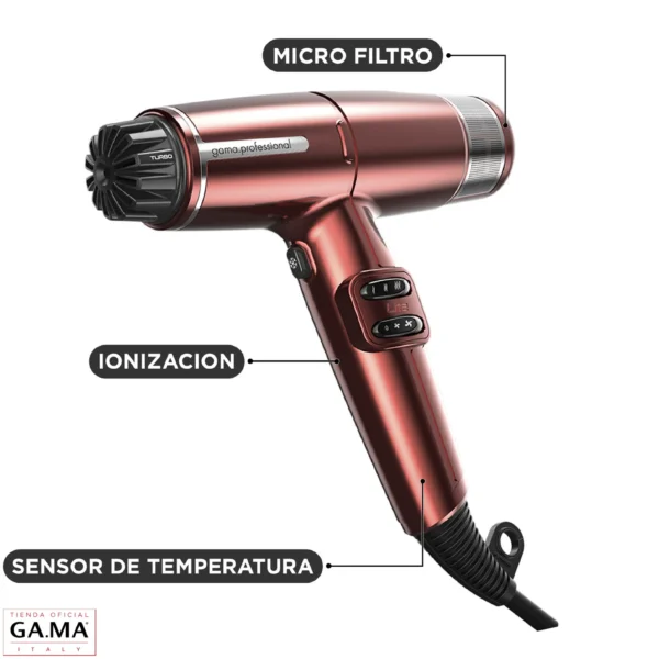 Secador Gama IQ Lite Rojo: Ligero, Potente y Profesional - Imagen 4