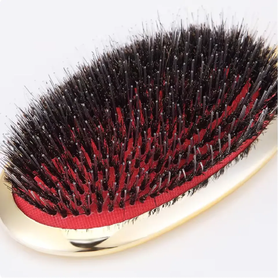 Cepillo Paleta de Cerdas de Jabali - Plateado, Dorado o Rosado - Elegante - Imagen 2