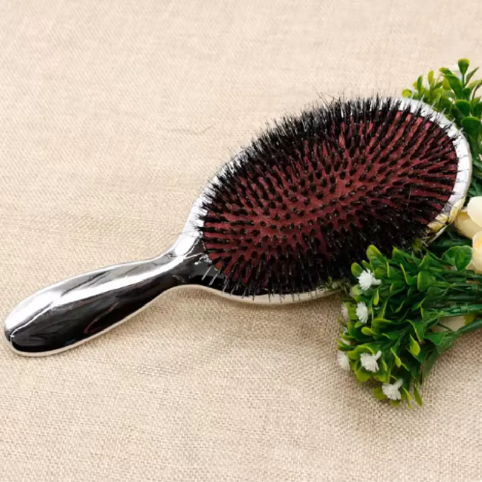 Cepillo Paleta de Cerdas de Jabali - Plateado, Dorado o Rosado - Elegante - Imagen 4