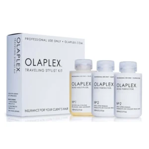 kit con paso 1 y paso 2 de 100 ml Olaplex travel, uso profesional