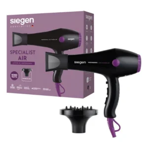 Secador Siegen morado con difusor y boquilla para secado y definición