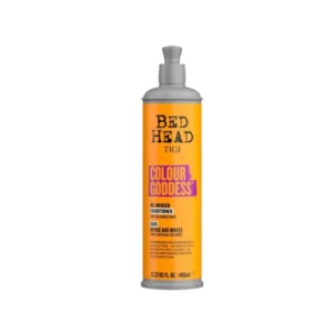 Vista frontal alternativa del acondicionador Colour Goddess de TIGI Bed Head para suavizar el cabello teñido.