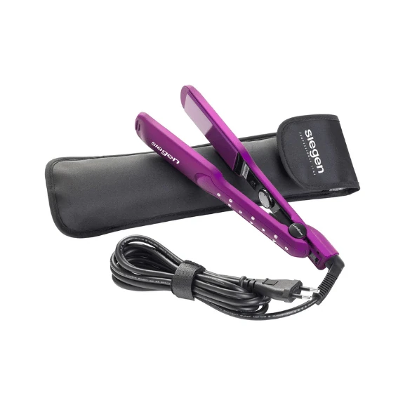 2: Plancha Siegen morada SG-3540 con accesorios y funda
